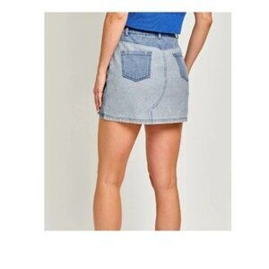 Denim Skirt, Two Tone, New with Tags